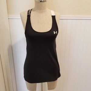 Under Armour Racerback Workout Tank Black and White Size Small
